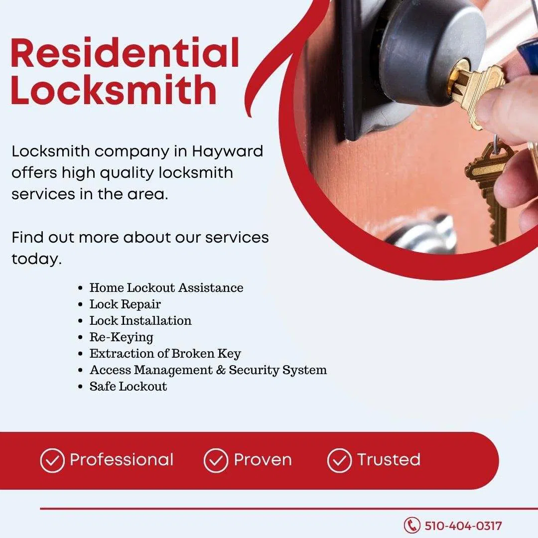 Hayward Locksmith Hayward, CA 510-404-0317